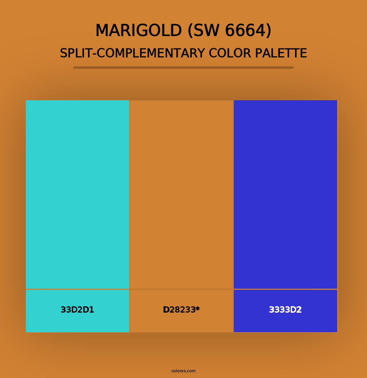 Marigold (SW 6664) - Split-Complementary Color Palette