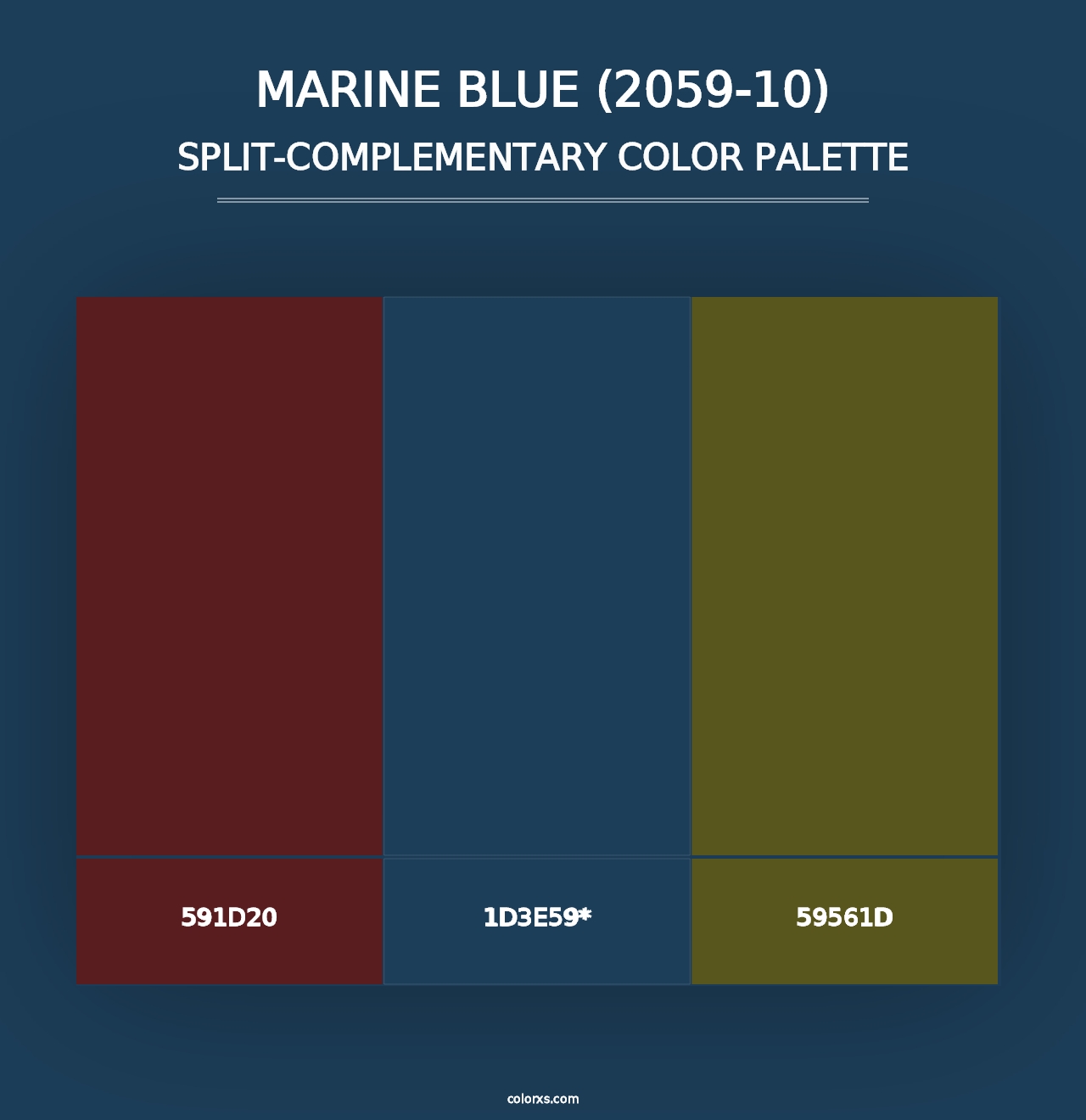 Marine Blue (2059-10) - Split-Complementary Color Palette