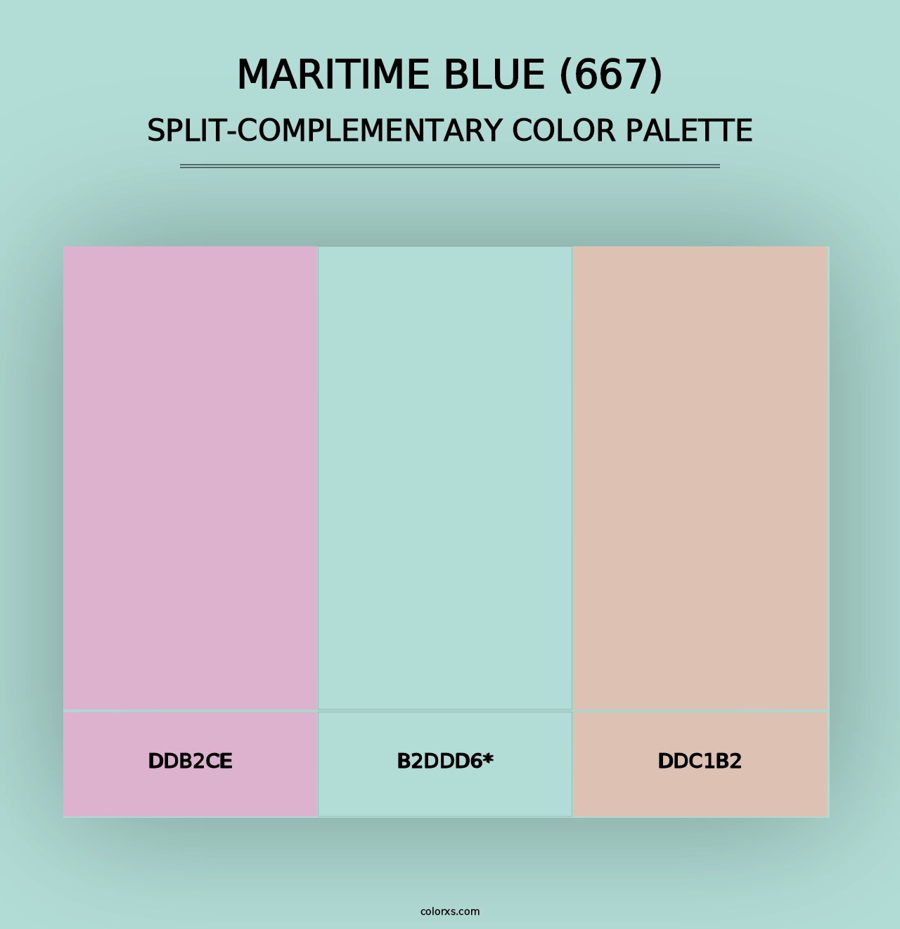 Maritime Blue (667) - Split-Complementary Color Palette