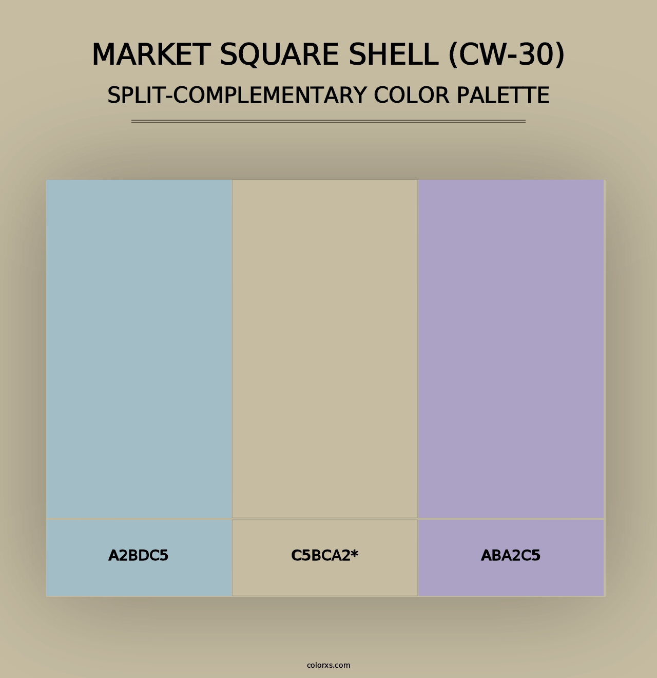 Market Square Shell (CW-30) - Split-Complementary Color Palette