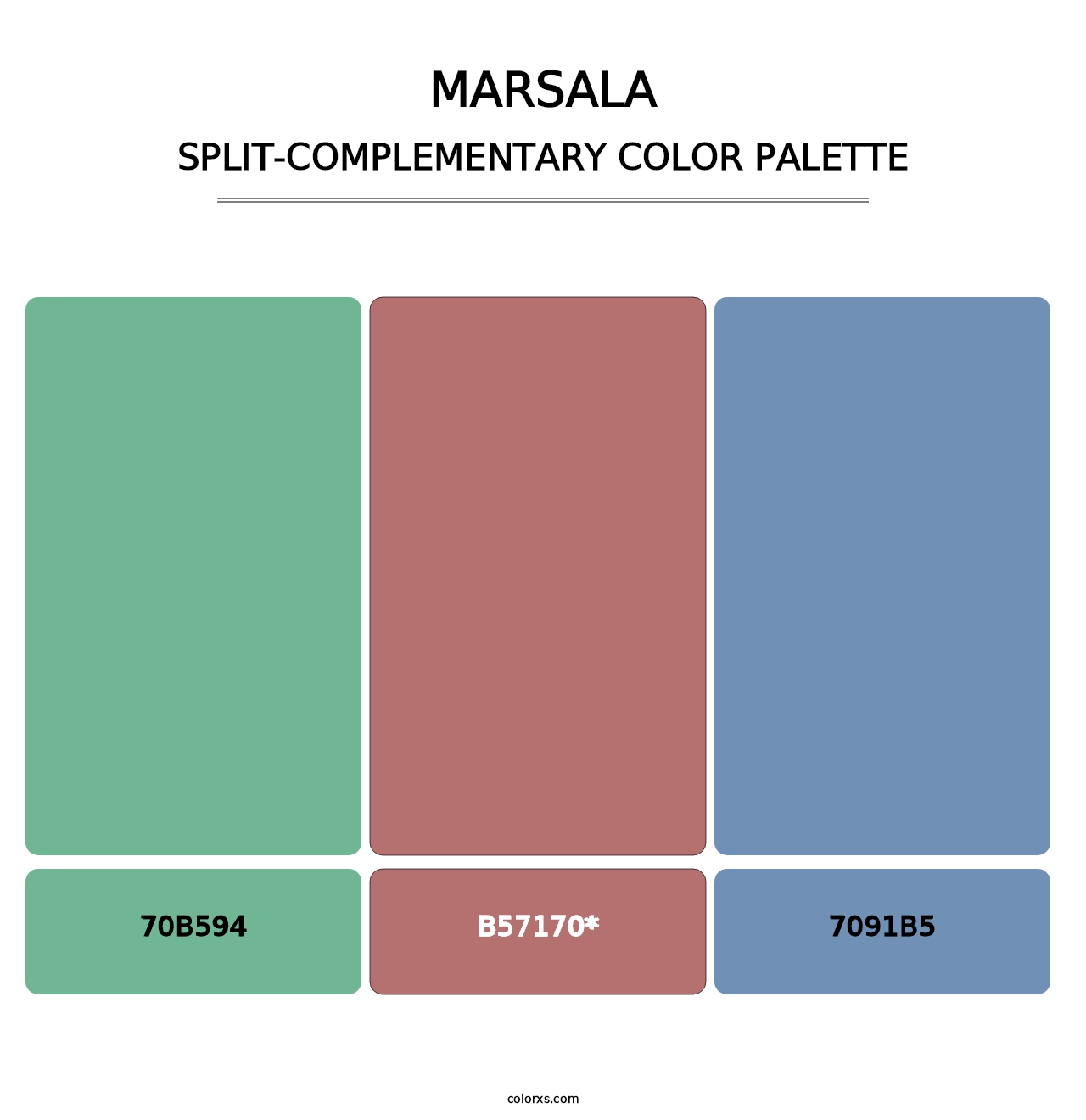 Marsala - Split-Complementary Color Palette