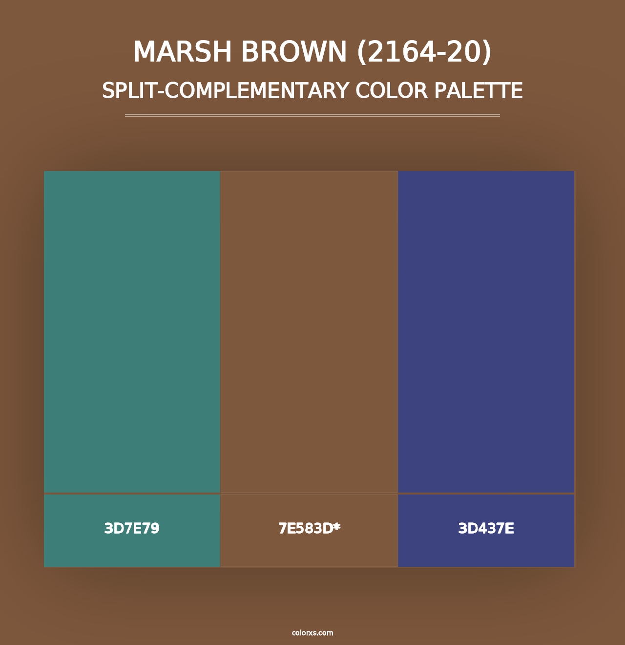 Marsh Brown (2164-20) - Split-Complementary Color Palette