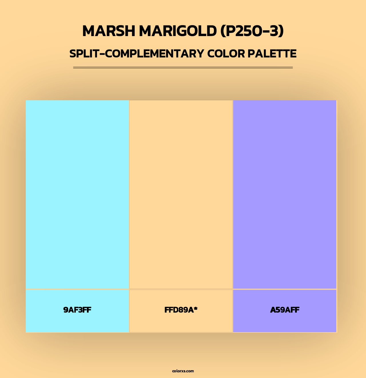 Marsh Marigold (P250-3) - Split-Complementary Color Palette