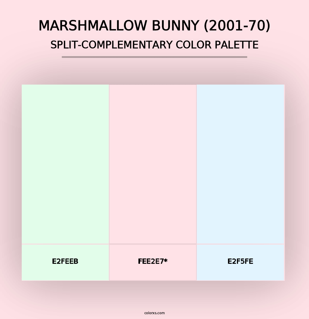 Marshmallow Bunny (2001-70) - Split-Complementary Color Palette