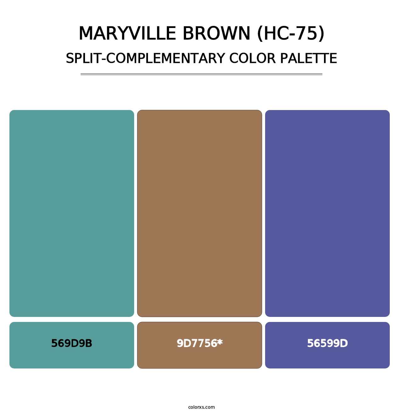 Maryville Brown (HC-75) - Split-Complementary Color Palette