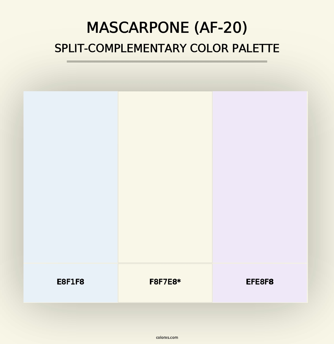 Mascarpone (AF-20) - Split-Complementary Color Palette