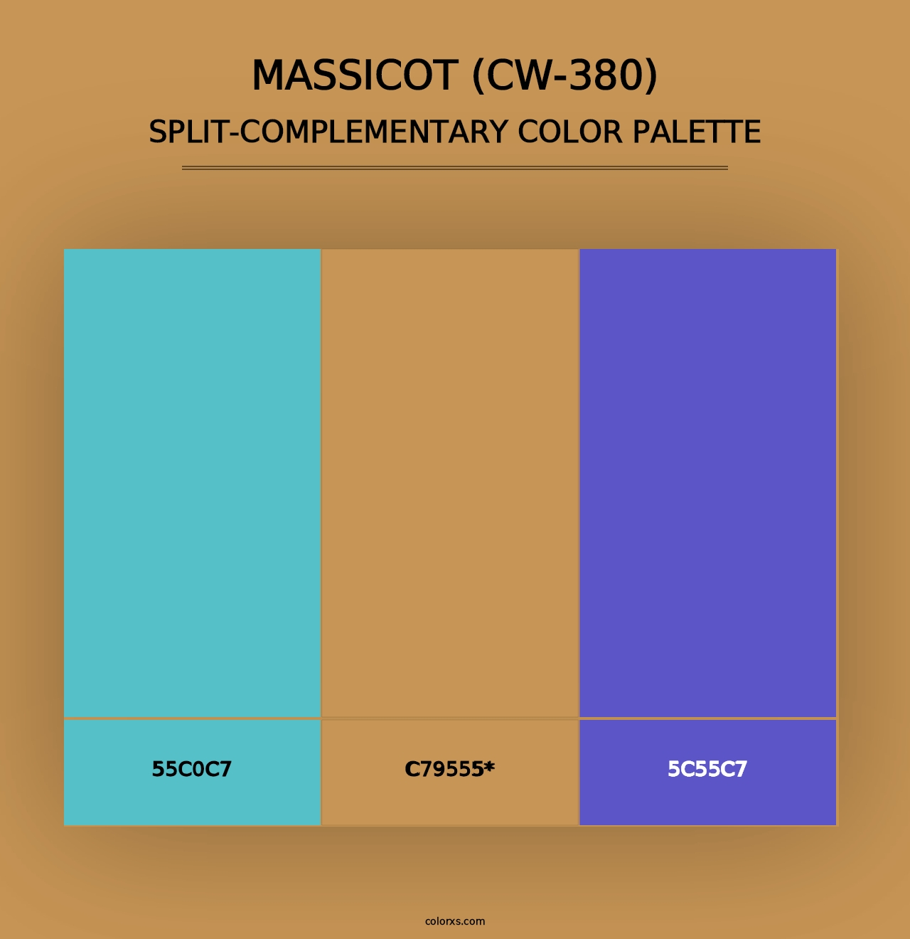 Massicot (CW-380) - Split-Complementary Color Palette