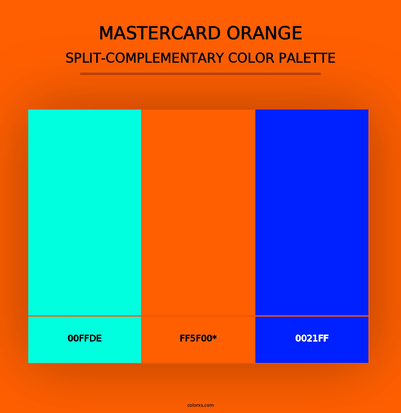 Mastercard Orange - Split-Complementary Color Palette