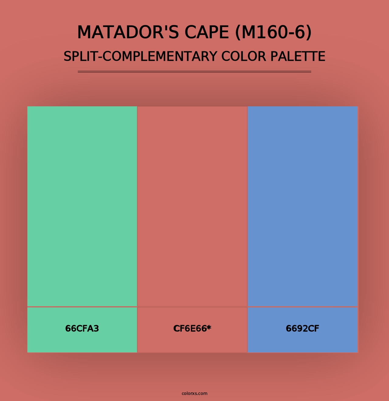 Matador'S Cape (M160-6) - Split-Complementary Color Palette