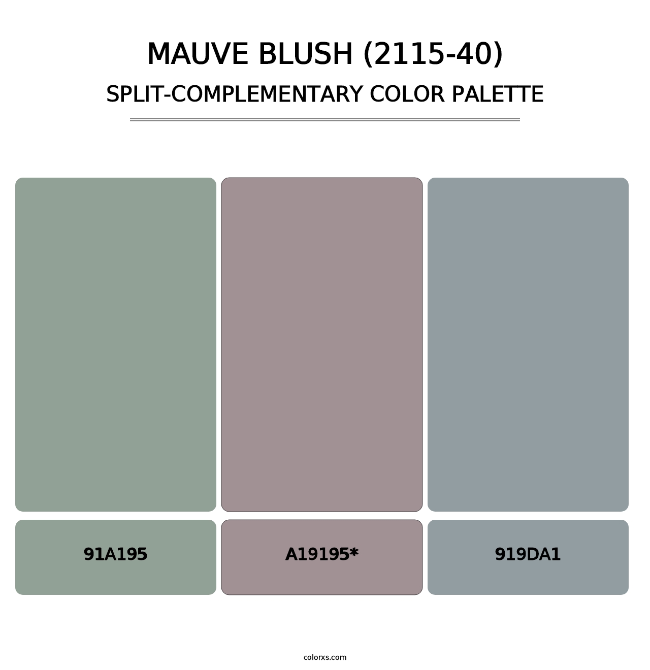 Mauve Blush (2115-40) - Split-Complementary Color Palette