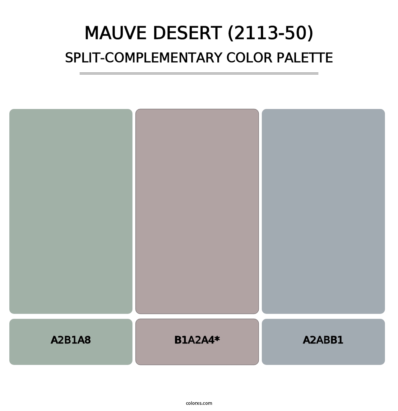 Mauve Desert (2113-50) - Split-Complementary Color Palette