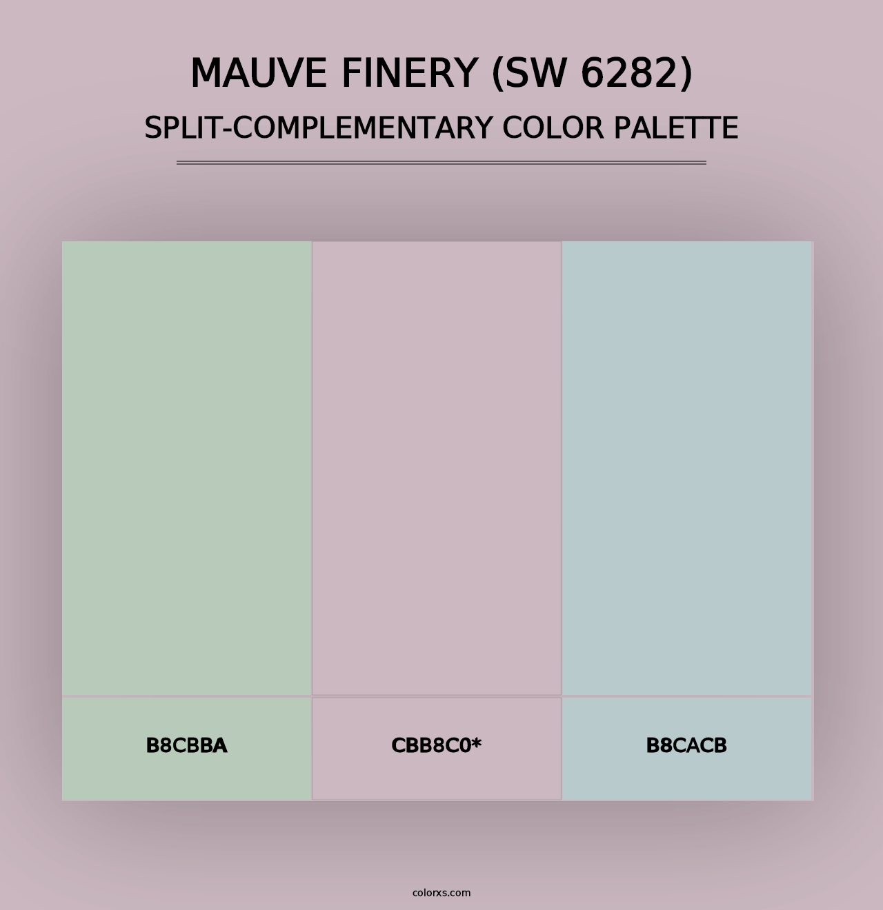 Mauve Finery (SW 6282) - Split-Complementary Color Palette