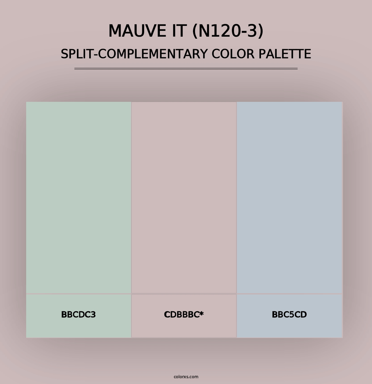 Mauve It (N120-3) - Split-Complementary Color Palette