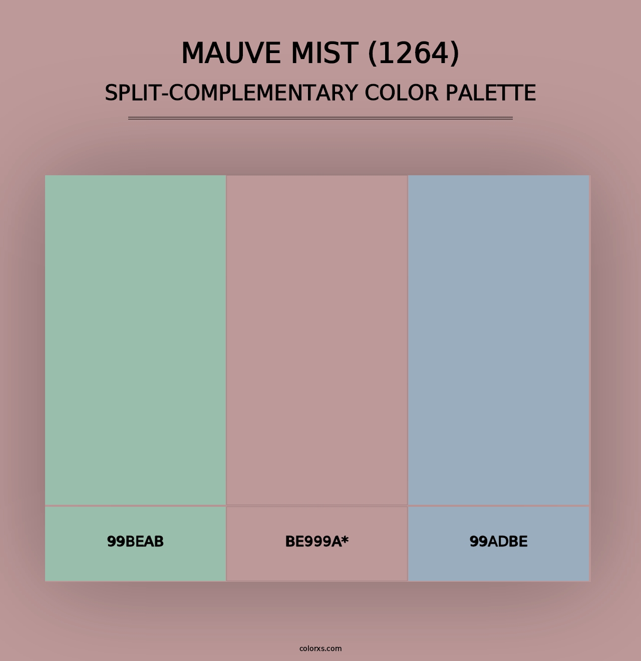 Mauve Mist (1264) - Split-Complementary Color Palette