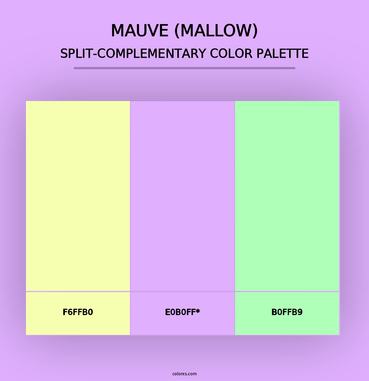 Mauve (Mallow) - Split-Complementary Color Palette