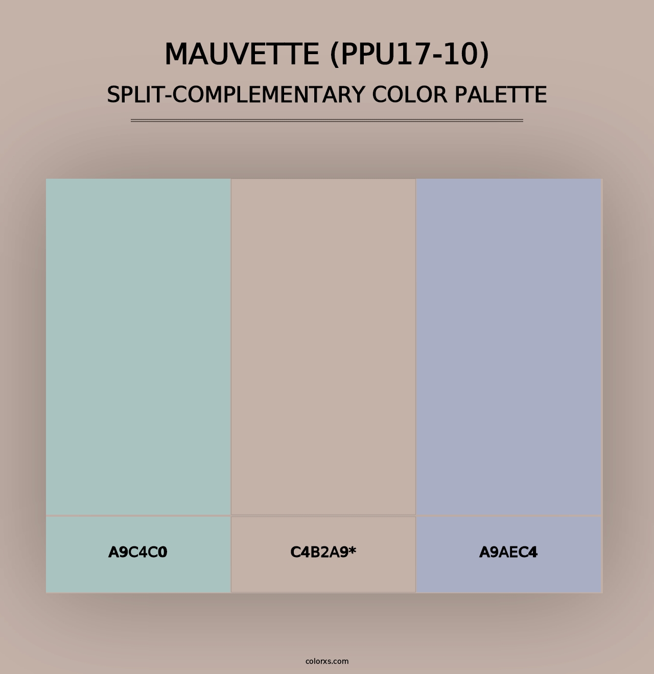 Mauvette (PPU17-10) - Split-Complementary Color Palette