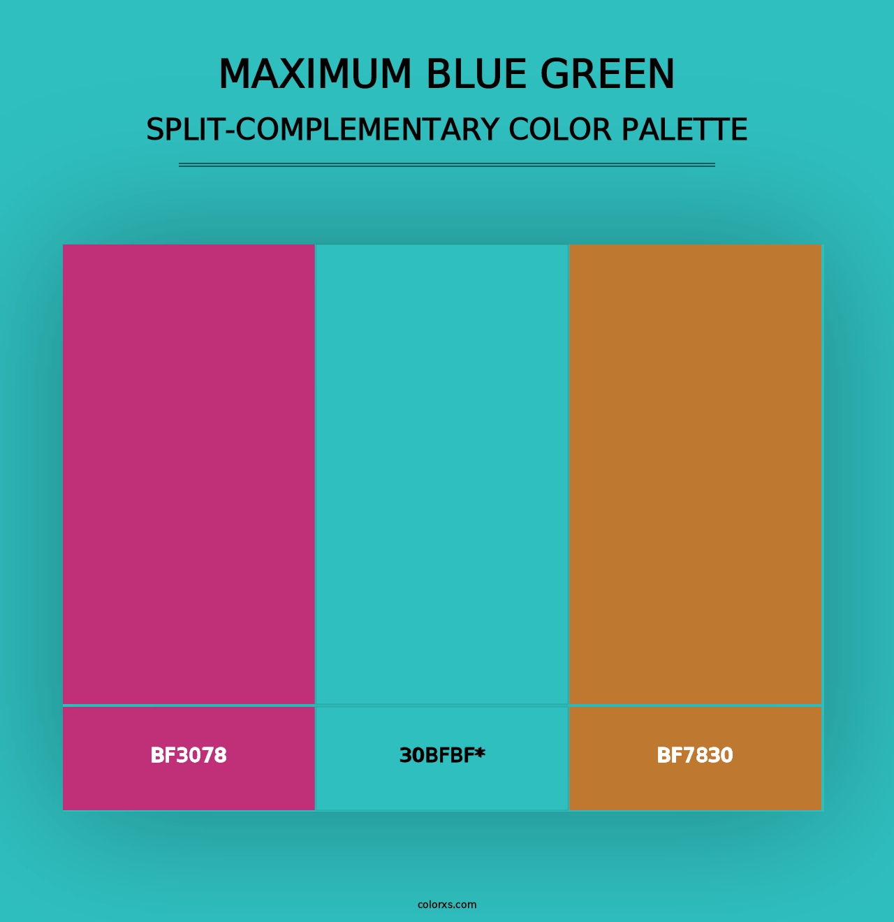 Maximum Blue Green - Split-Complementary Color Palette