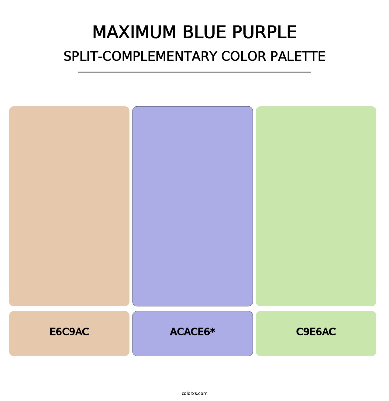 Maximum Blue Purple - Split-Complementary Color Palette