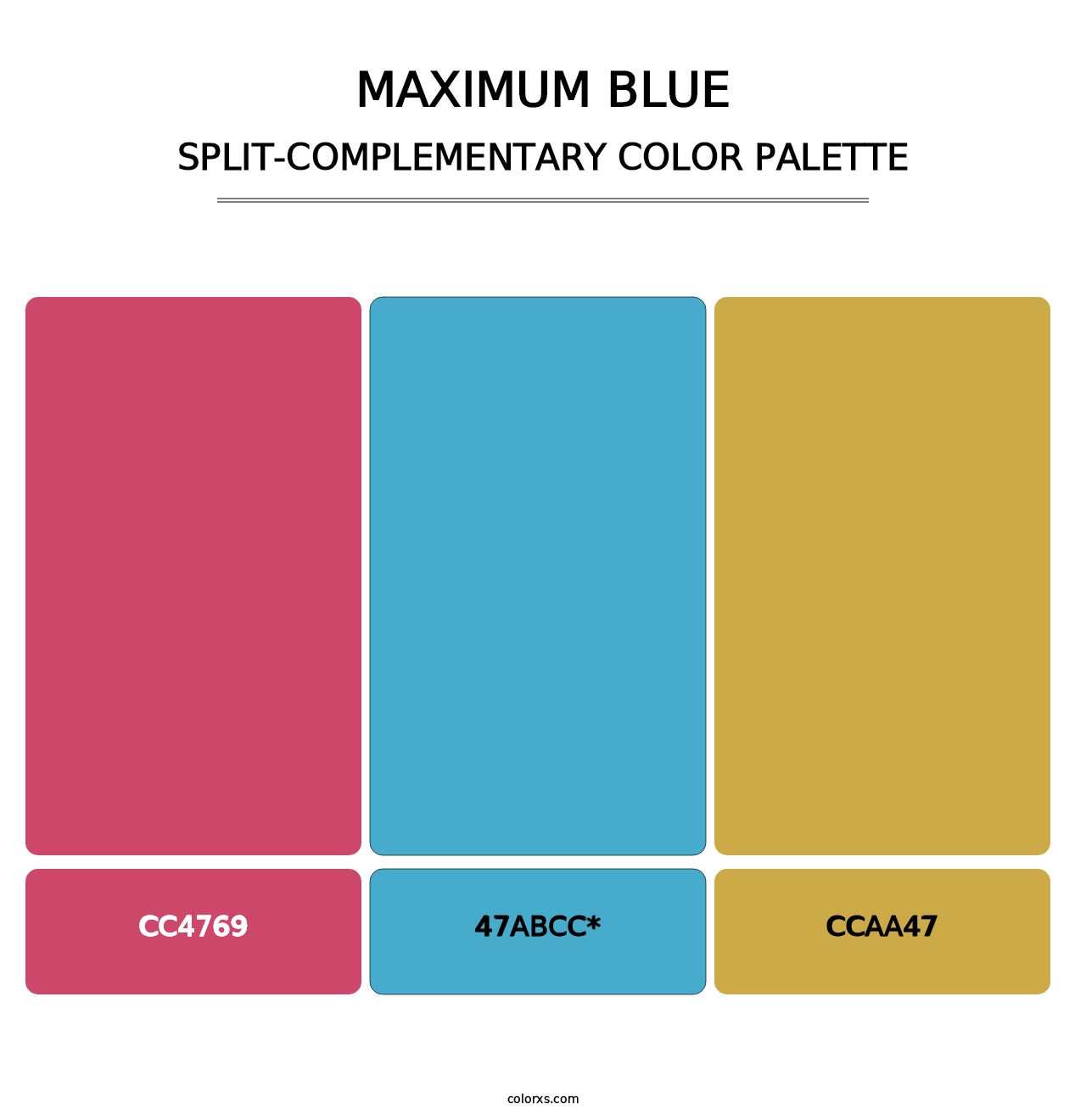 Maximum Blue - Split-Complementary Color Palette