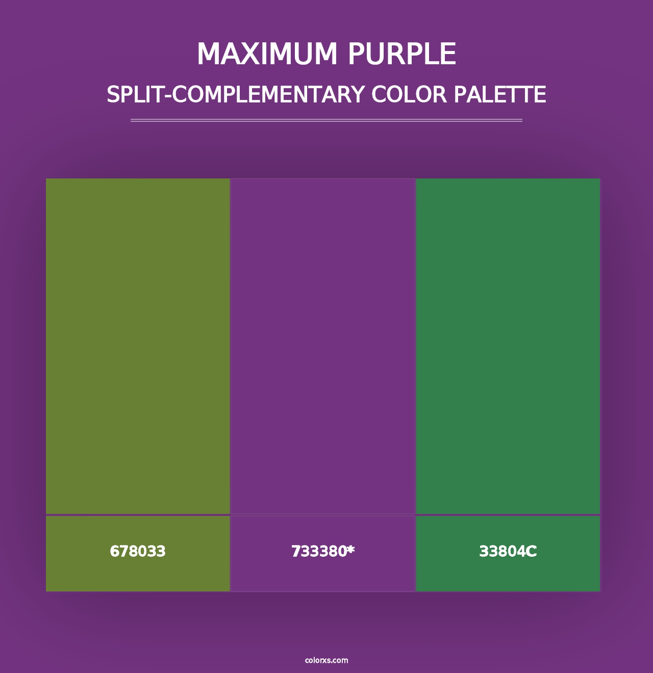 Maximum Purple - Split-Complementary Color Palette