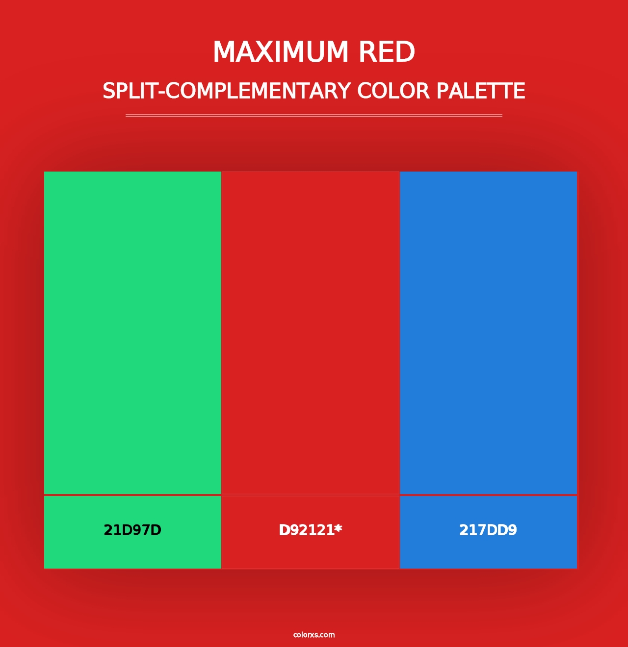 Maximum Red - Split-Complementary Color Palette