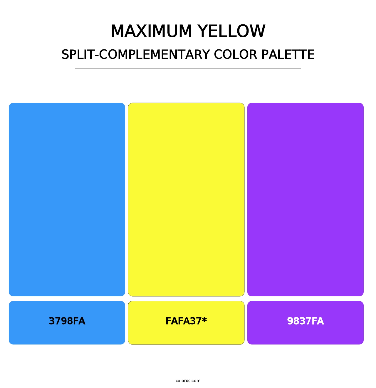 Maximum Yellow - Split-Complementary Color Palette