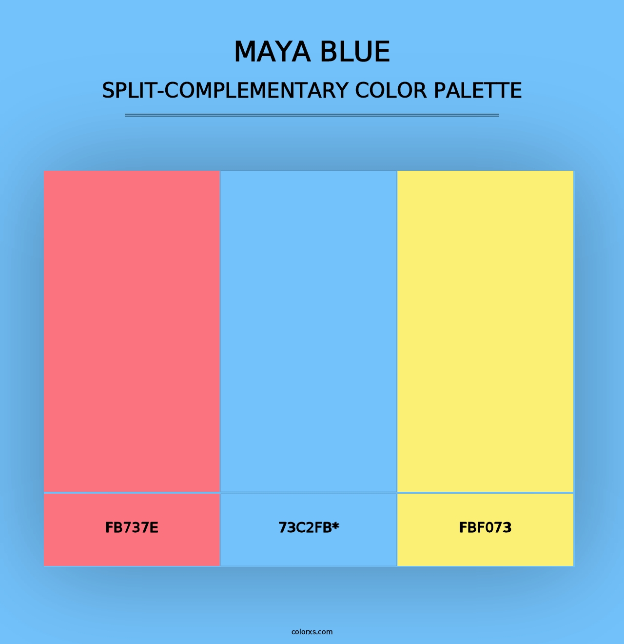 Maya Blue - Split-Complementary Color Palette