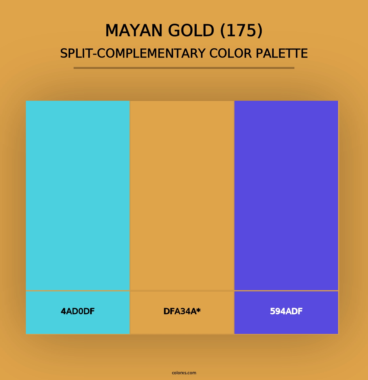 Mayan Gold (175) - Split-Complementary Color Palette