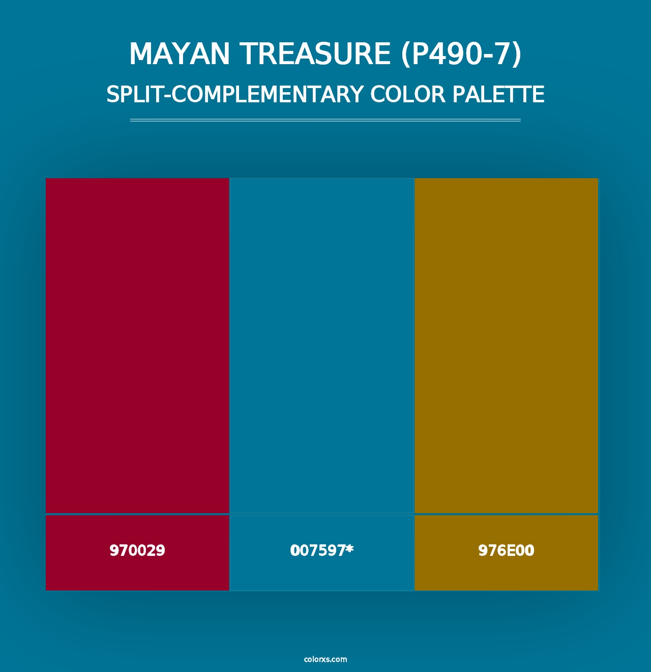 Mayan Treasure (P490-7) - Split-Complementary Color Palette