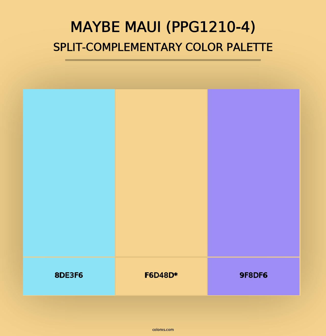 Maybe Maui (PPG1210-4) - Split-Complementary Color Palette