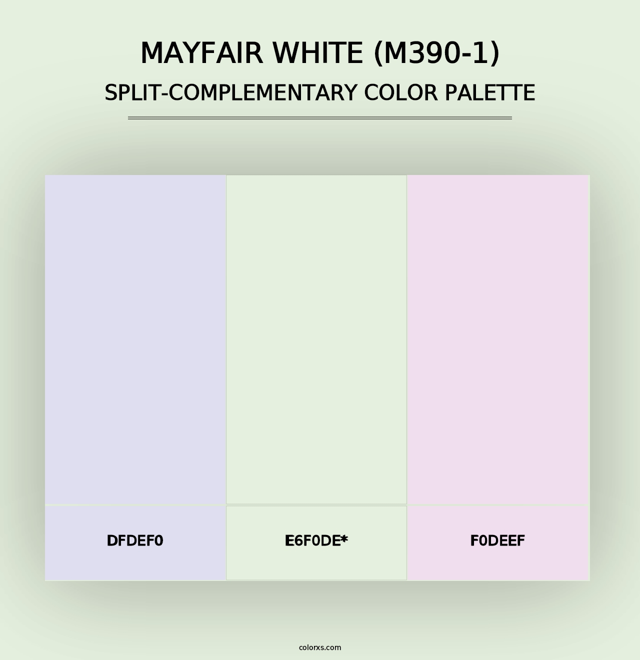 Mayfair White (M390-1) - Split-Complementary Color Palette