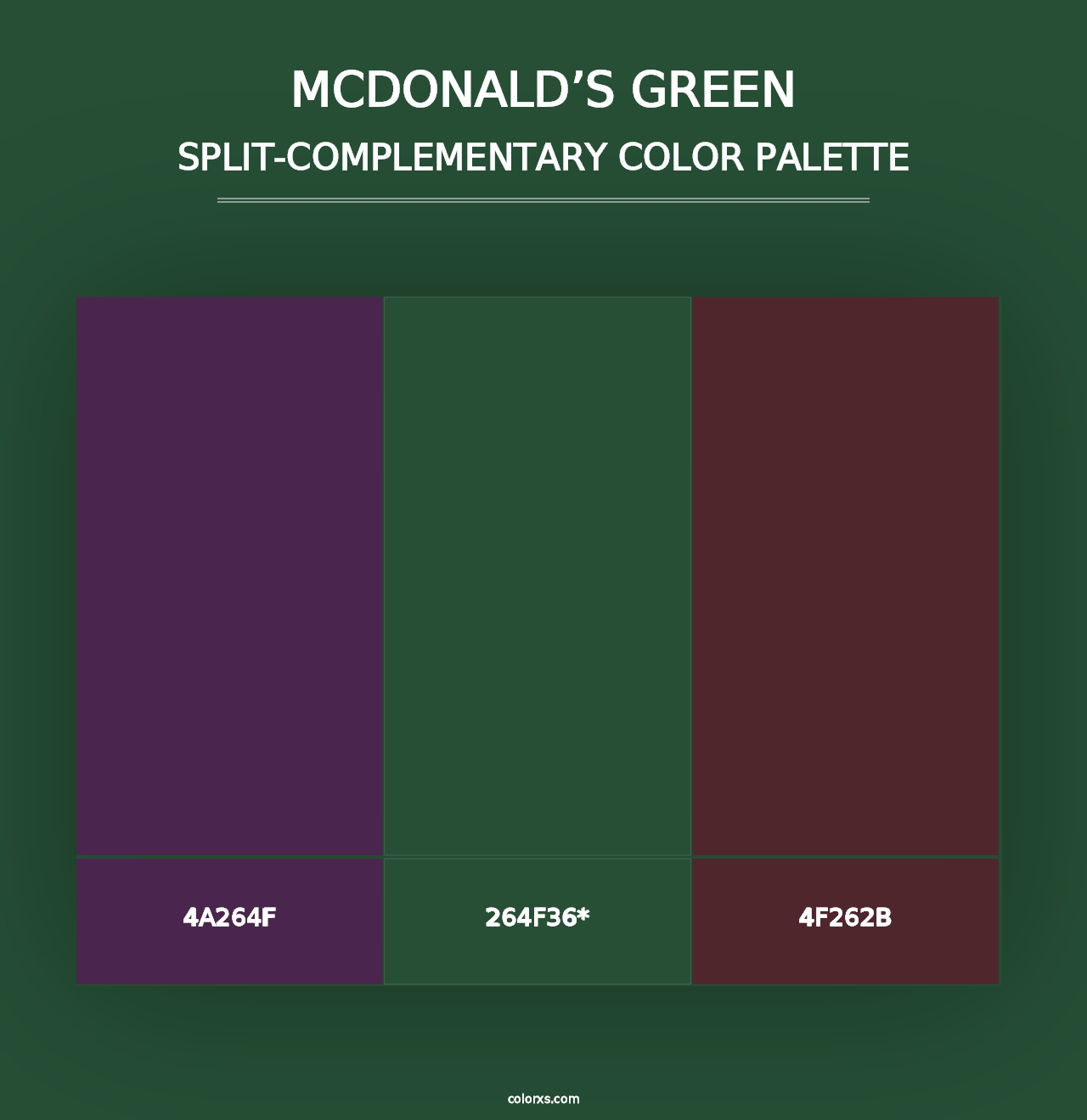 McDonald’s Green - Split-Complementary Color Palette