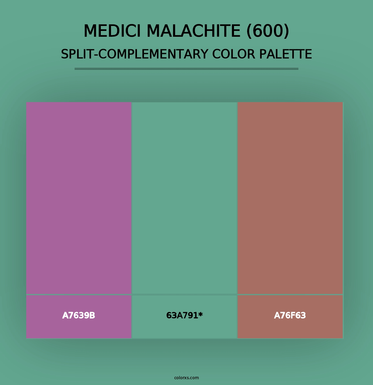 Medici Malachite (600) - Split-Complementary Color Palette