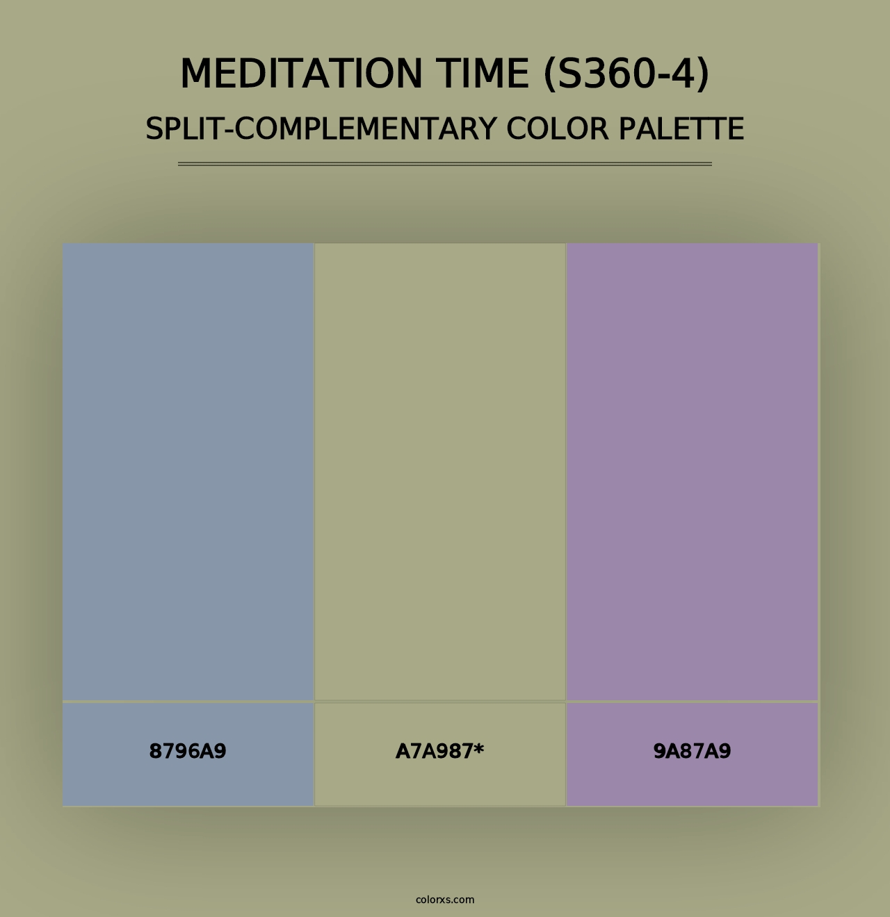 Meditation Time (S360-4) - Split-Complementary Color Palette