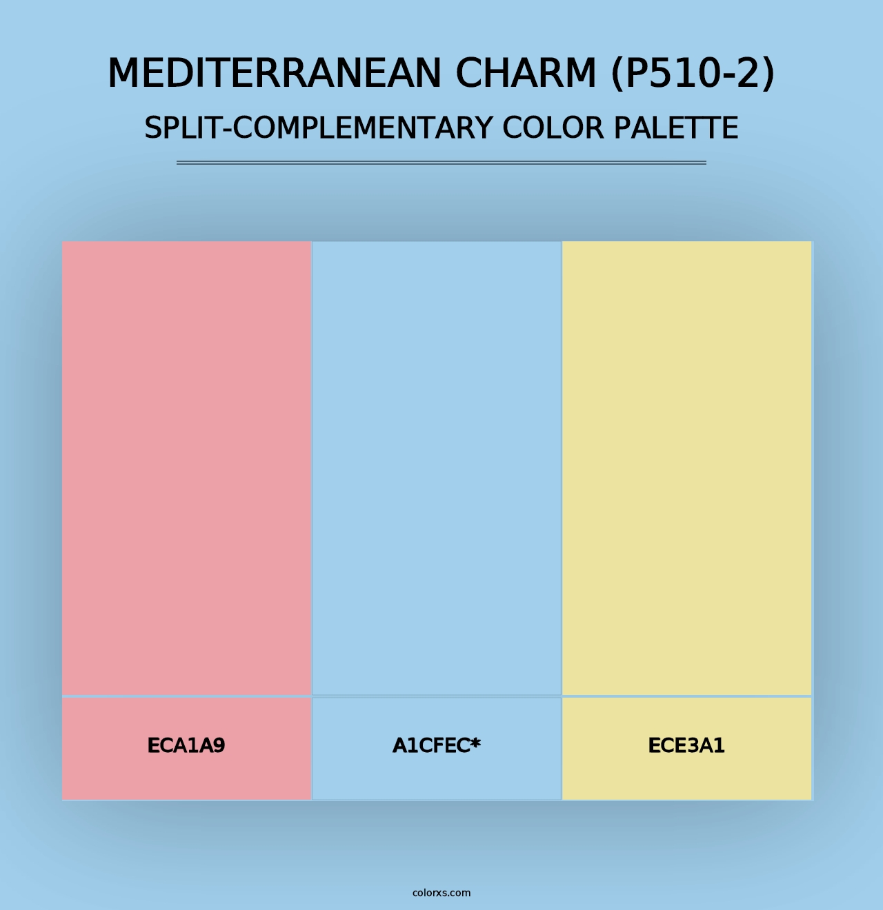 Mediterranean Charm (P510-2) - Split-Complementary Color Palette