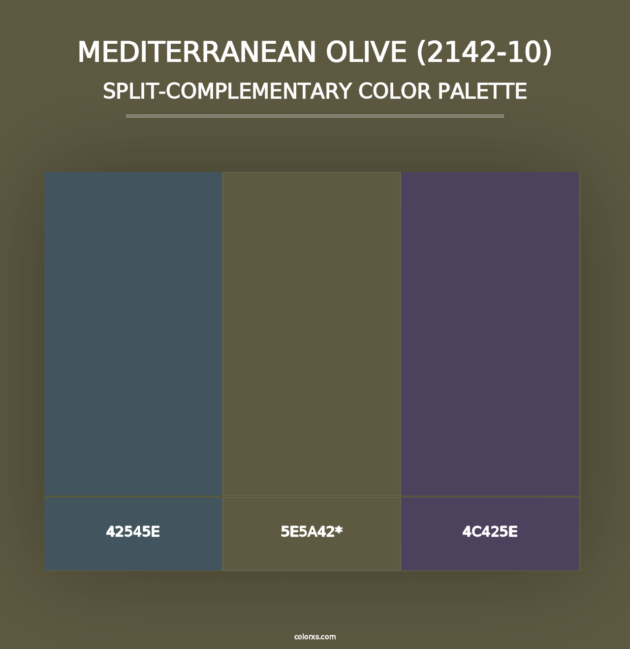 Mediterranean Olive (2142-10) - Split-Complementary Color Palette