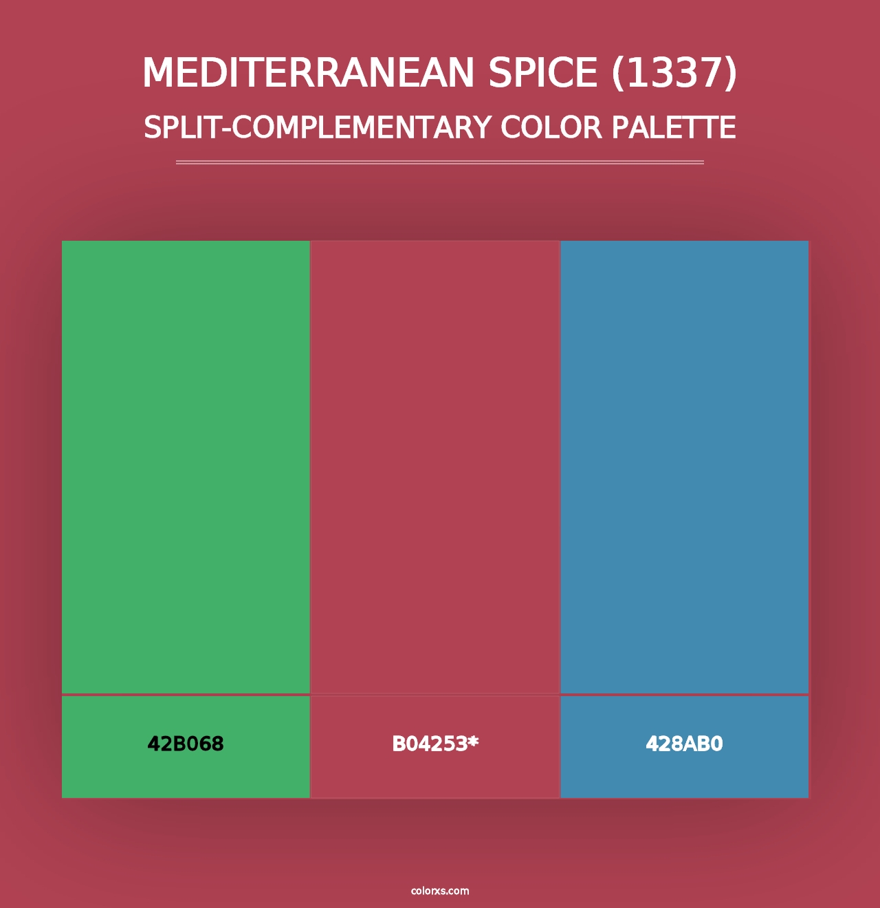 Mediterranean Spice (1337) - Split-Complementary Color Palette