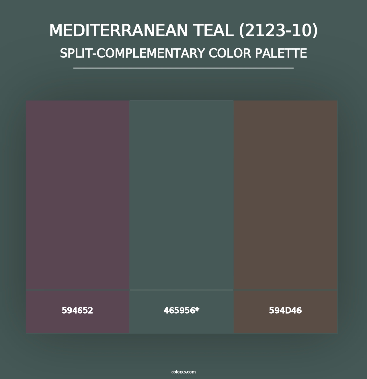 Mediterranean Teal (2123-10) - Split-Complementary Color Palette