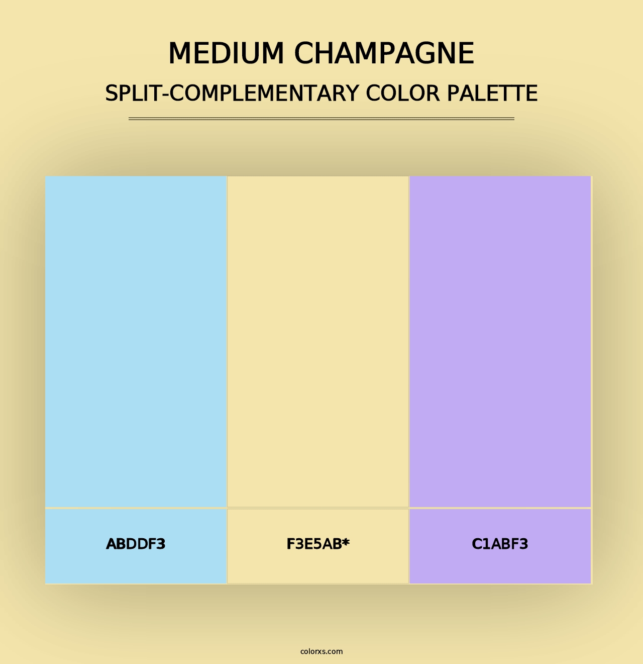 Medium Champagne - Split-Complementary Color Palette