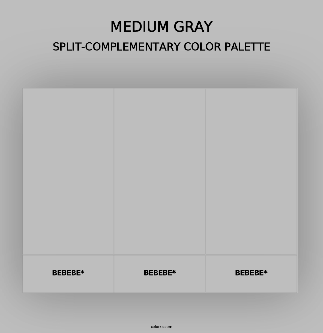 Medium Gray - Split-Complementary Color Palette