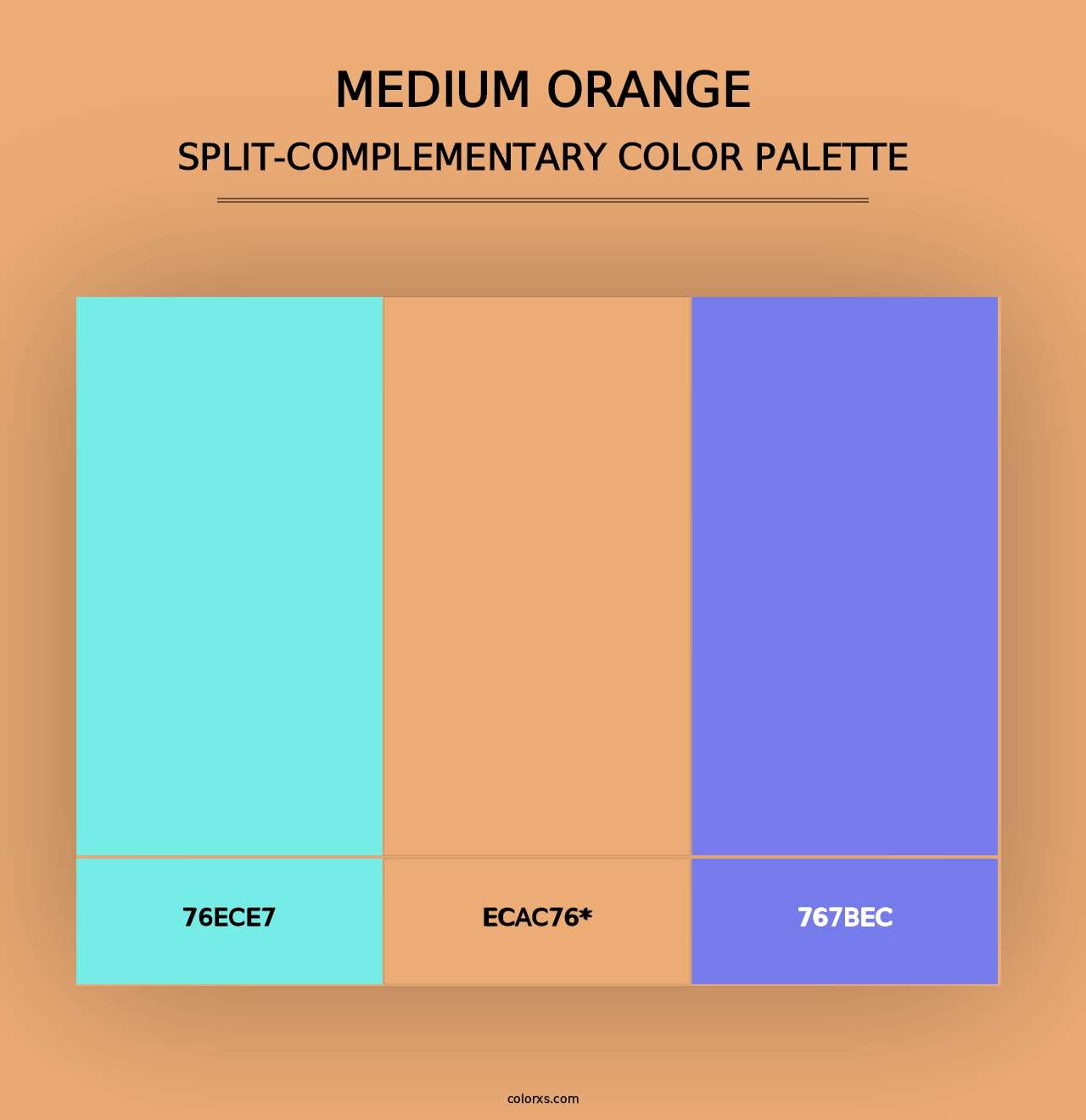 Medium Orange - Split-Complementary Color Palette