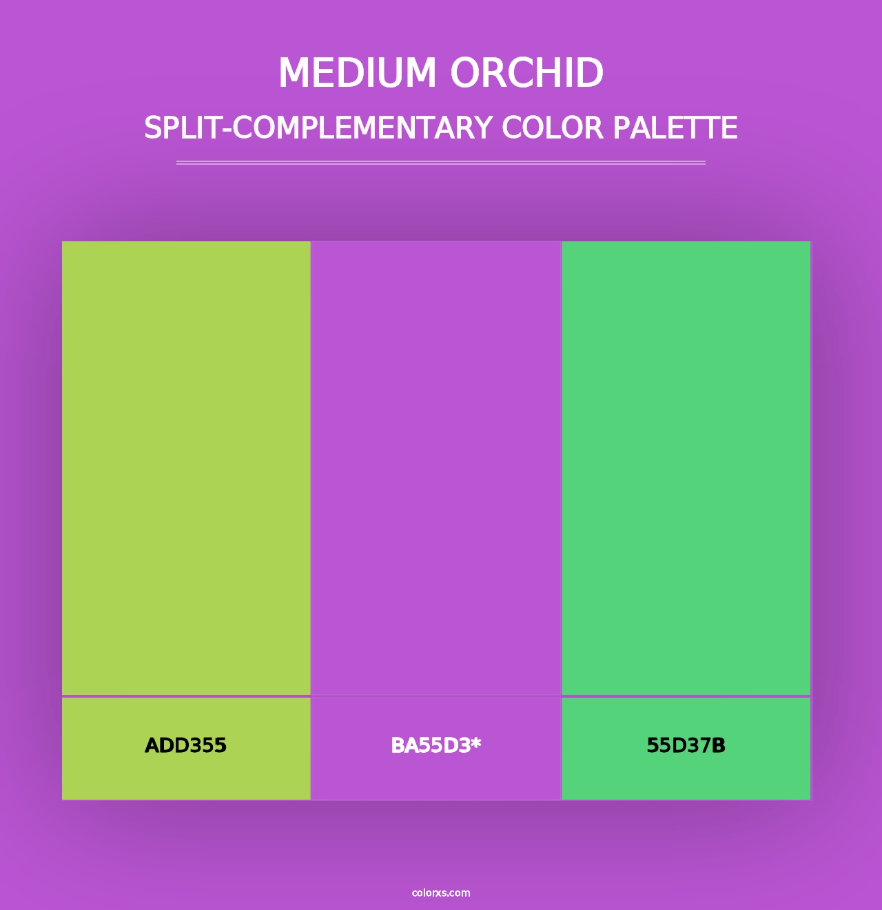 Medium Orchid - Split-Complementary Color Palette