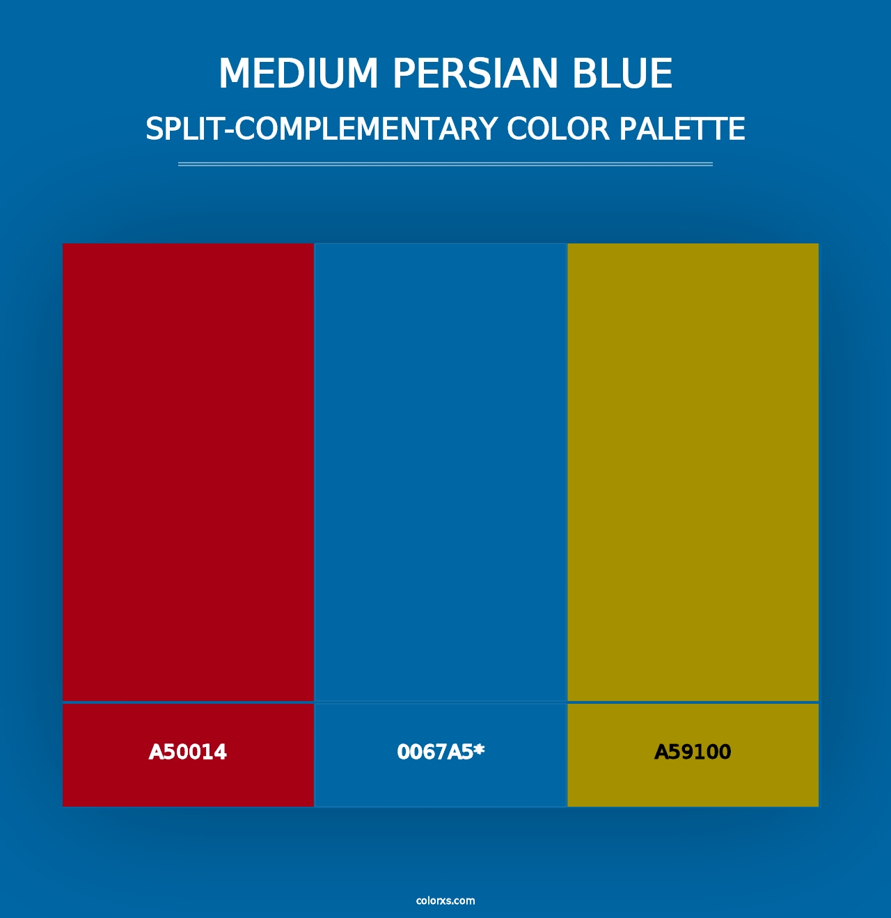 Medium Persian Blue - Split-Complementary Color Palette