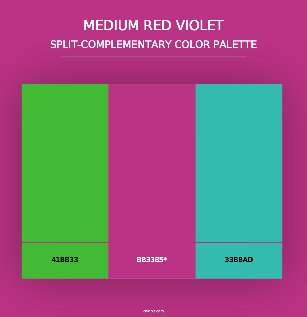 Medium Red Violet - Split-Complementary Color Palette