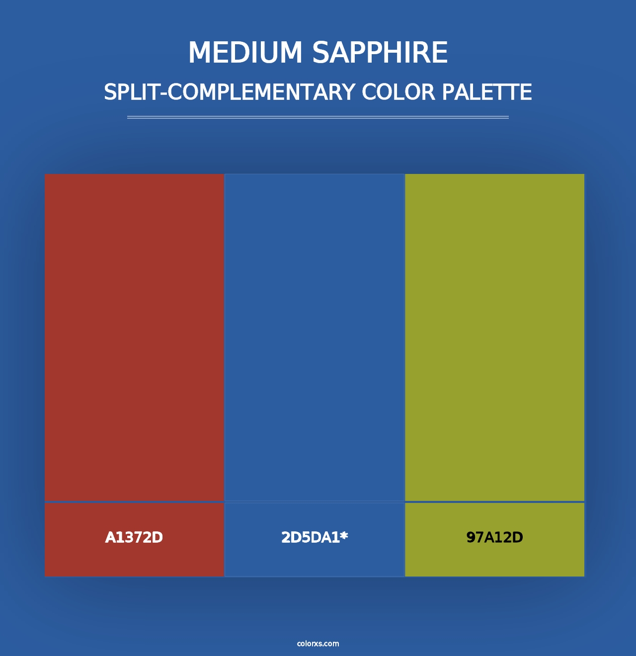 Medium Sapphire - Split-Complementary Color Palette