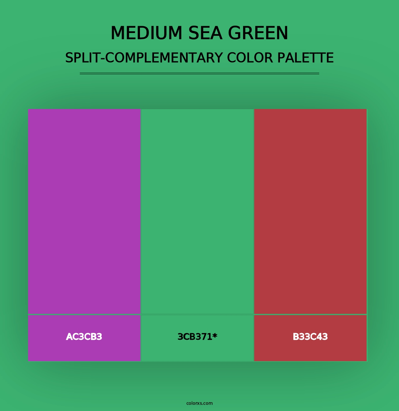 Medium Sea Green - Split-Complementary Color Palette