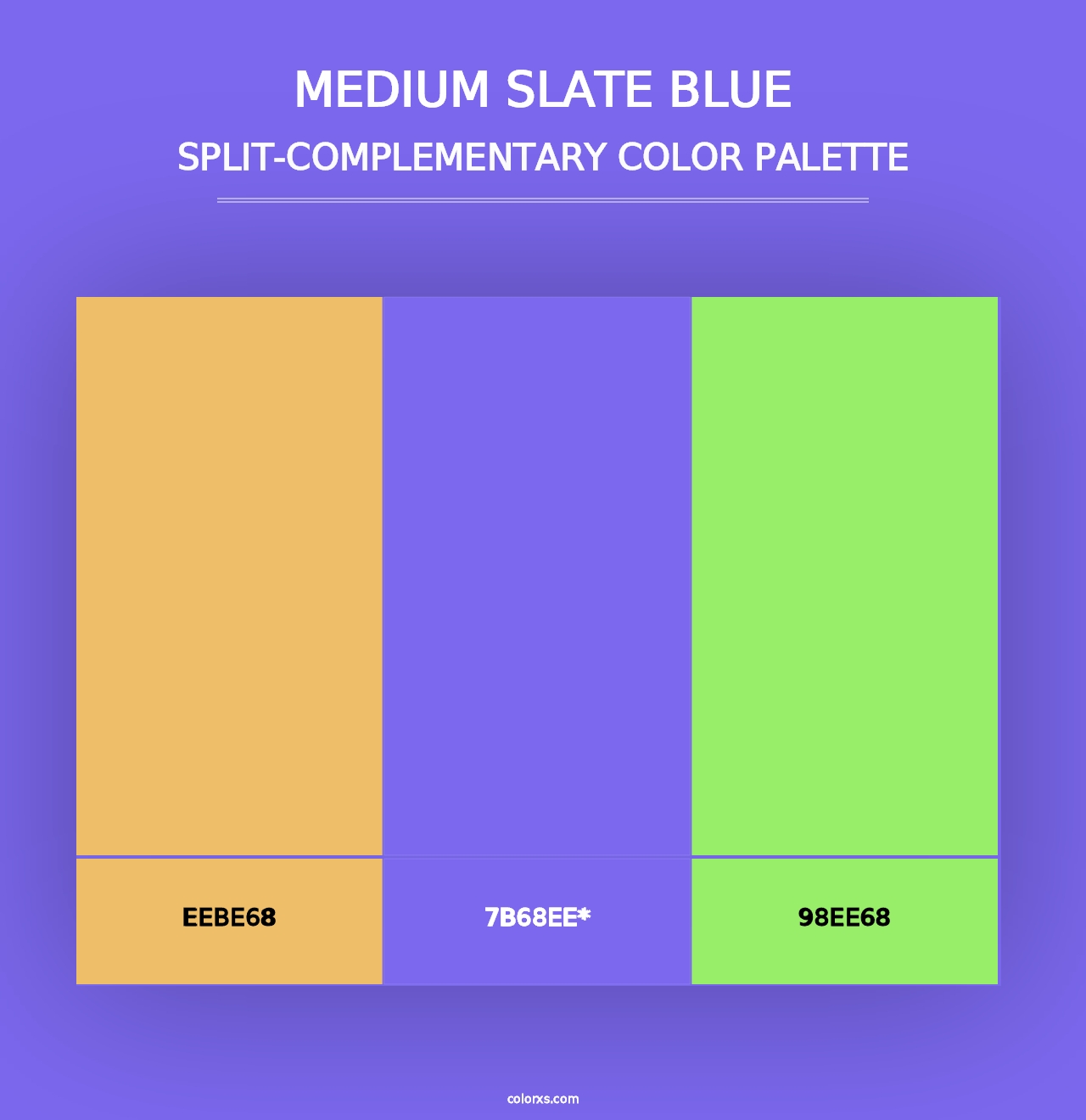 Medium Slate Blue - Split-Complementary Color Palette