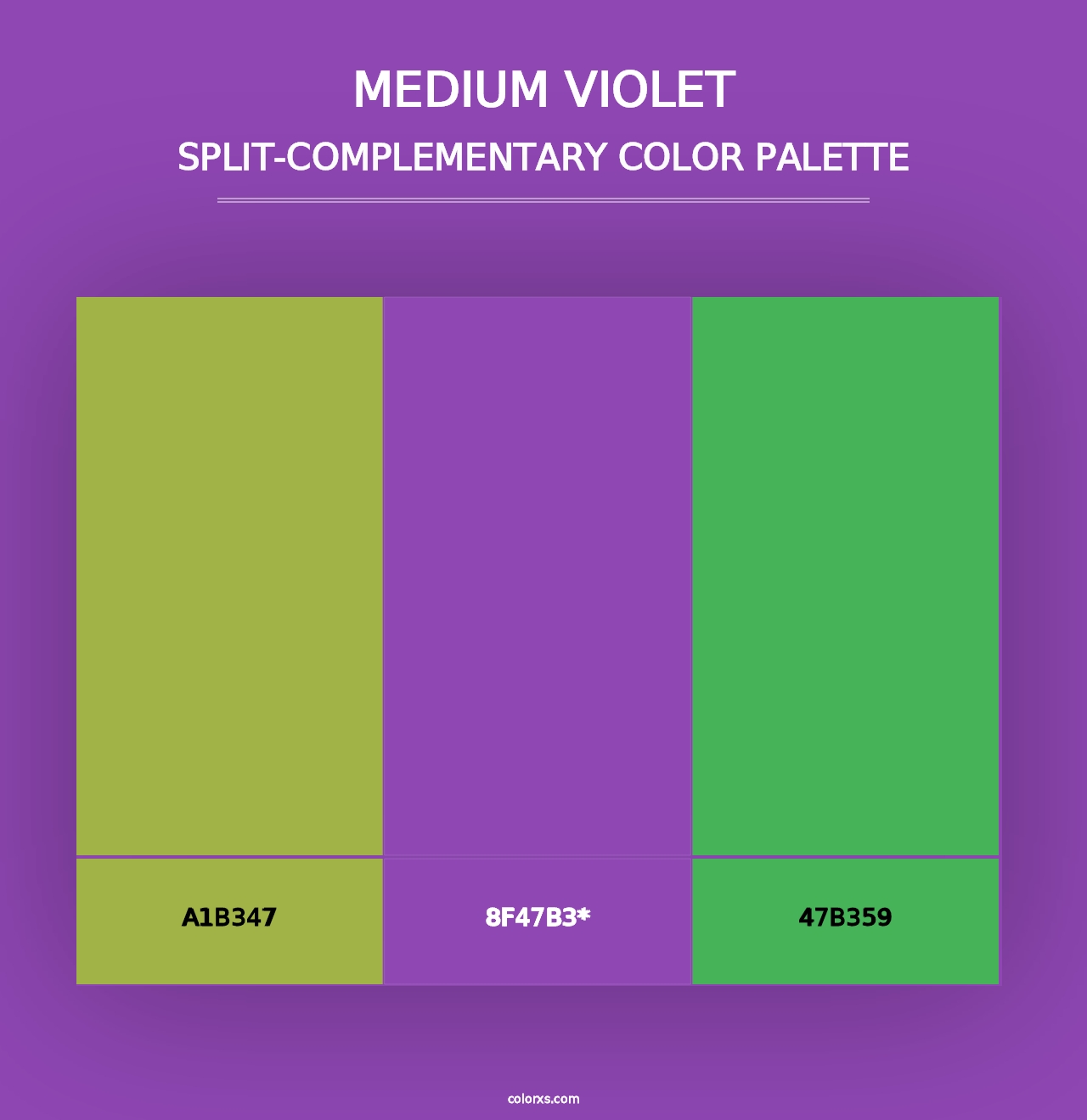 Medium Violet - Split-Complementary Color Palette