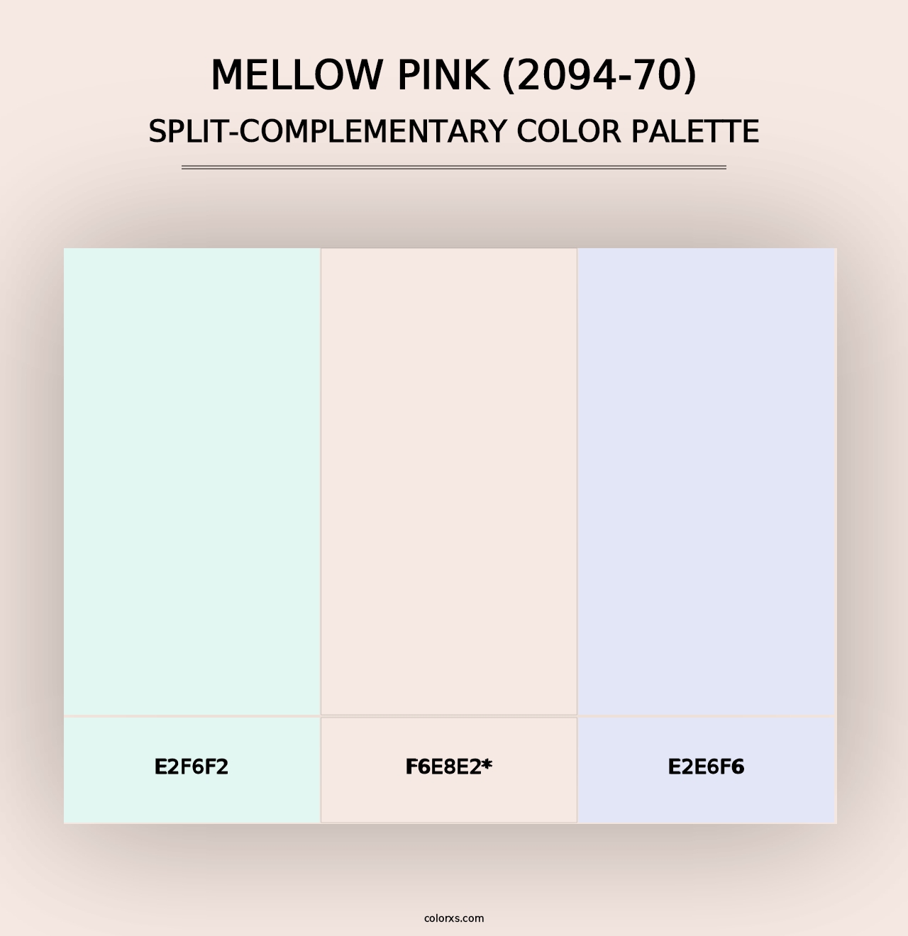 Mellow Pink (2094-70) - Split-Complementary Color Palette