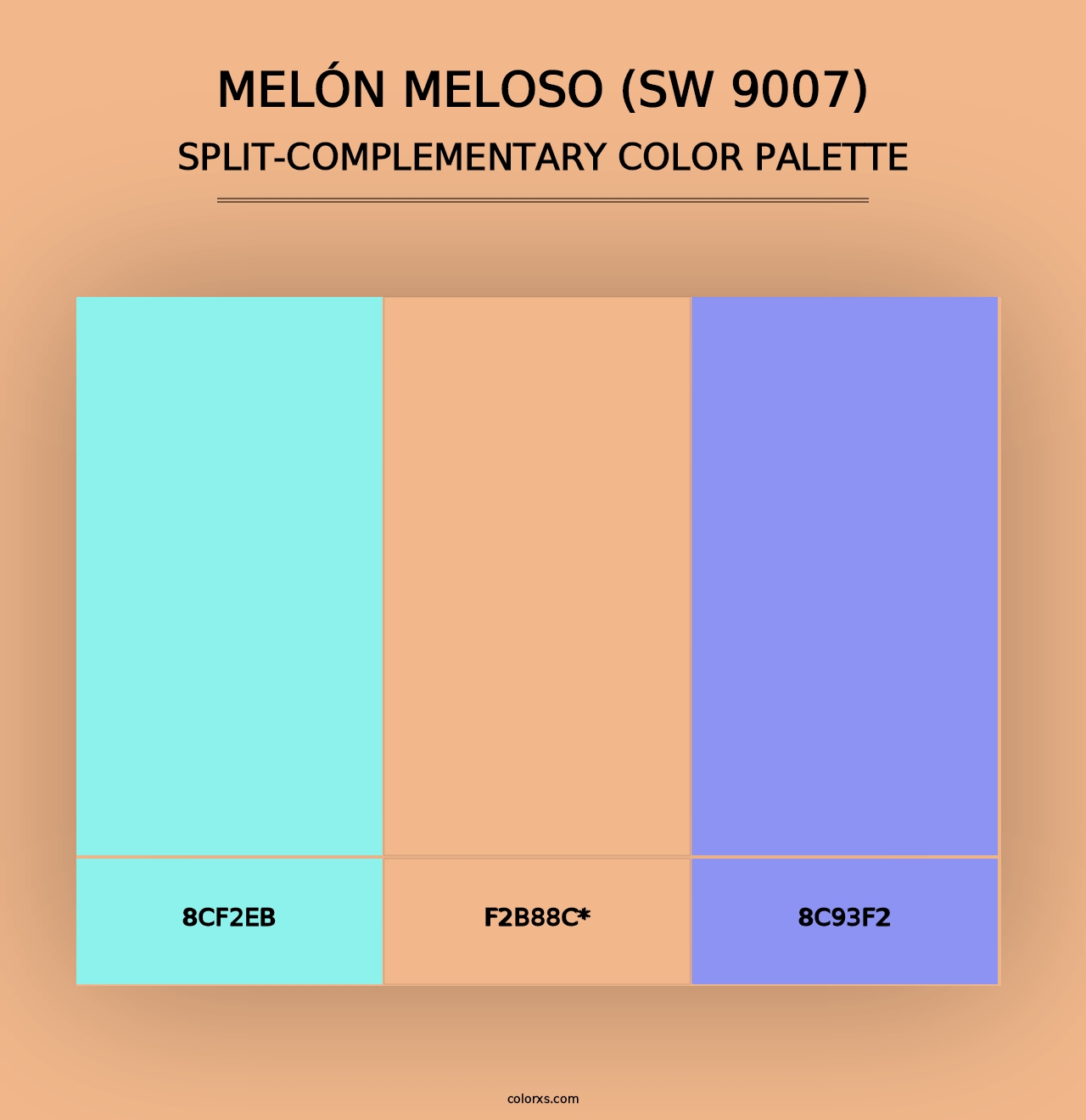 Melón Meloso (SW 9007) - Split-Complementary Color Palette